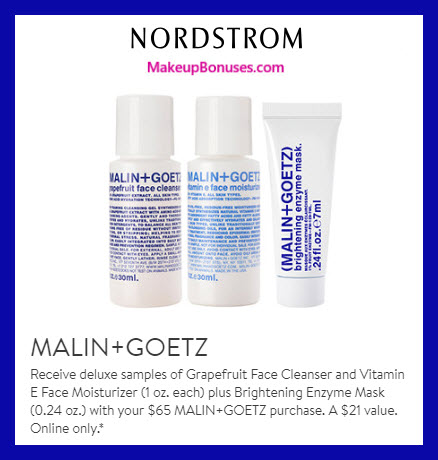Receive a free 3-pc gift with $65 Malin + Goetz purchase #nordstrom