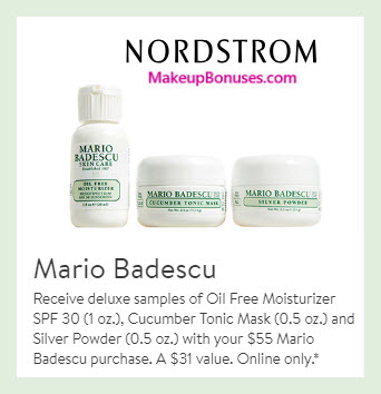 Receive a free 3-pc gift with $55 Mario Badescu purchase #nordstrom