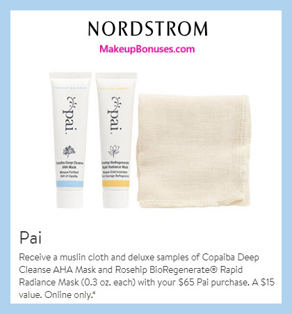Receive a free 3-pc gift with $65 Pai Skincare purchase #nordstrom