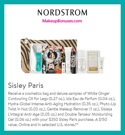 Receive a free 8-pc gift with $350 Sisley Paris purchase #nordstrom