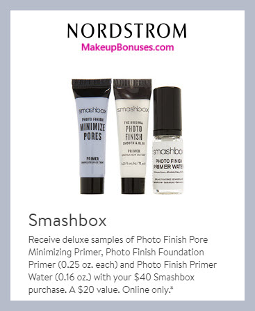 Receive a free 3-pc gift with $40 Smashbox purchase #nordstrom
