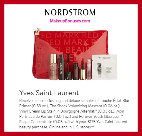 Receive a free 6-pc gift with $175 Yves Saint Laurent purchase #nordstrom