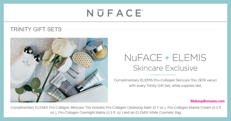 Receive a free 3-pc gift with Trinity Gift Sets purchase #mynuface