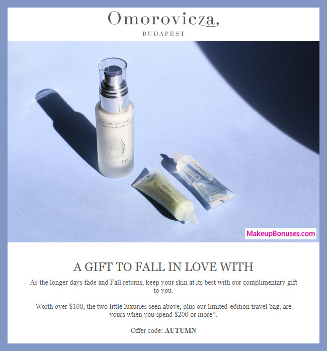 Receive a free 3-pc gift with $200 Omorovicza purchase #omorovicza