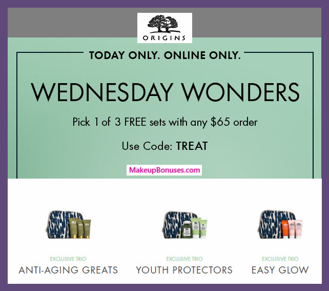 Receive your choice of 4-pc gift with purchase #origins