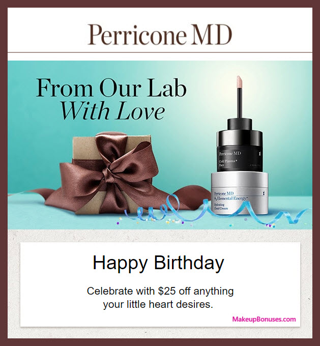 Perricone MD Birthday Gift - MakeupBonuses.com #PerriconeMD