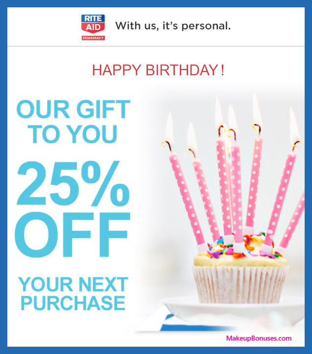 Rite Aid Birthday Gift - MakeupBonuses.com #RiteAid