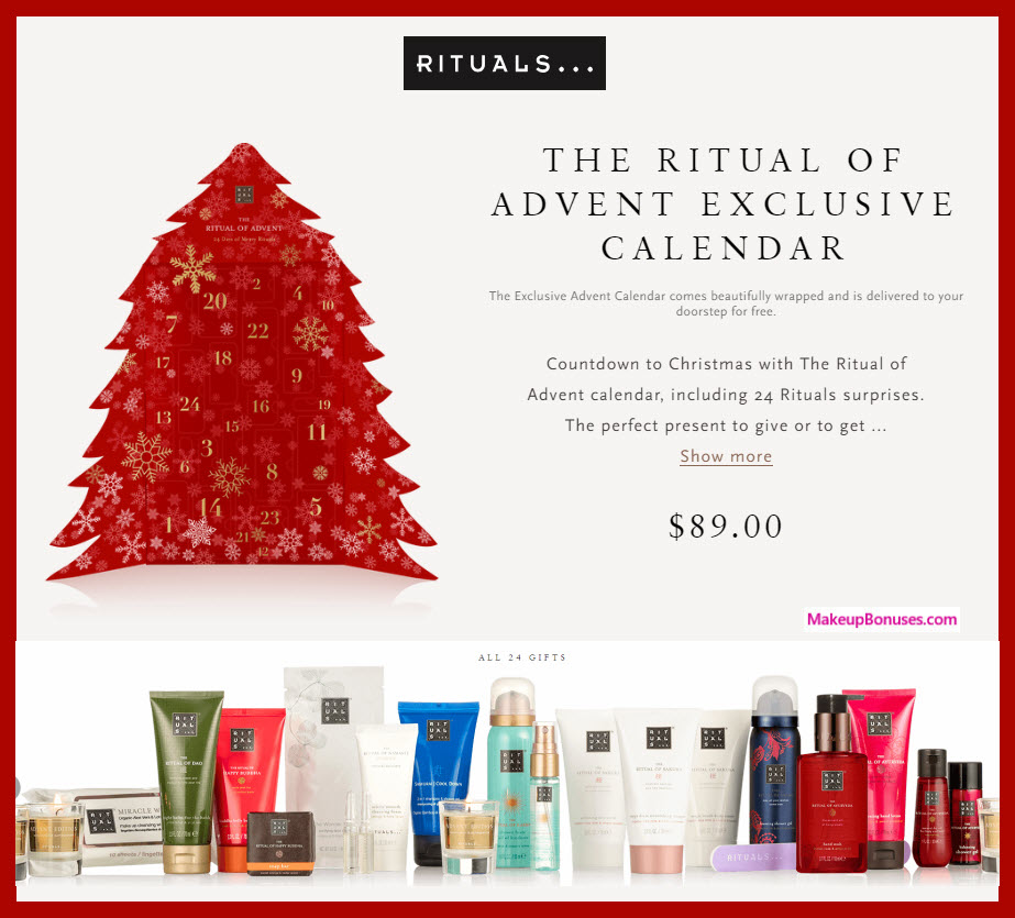 THE RITUAL OF ADVENT - MakeupBonuses.com # #rituals