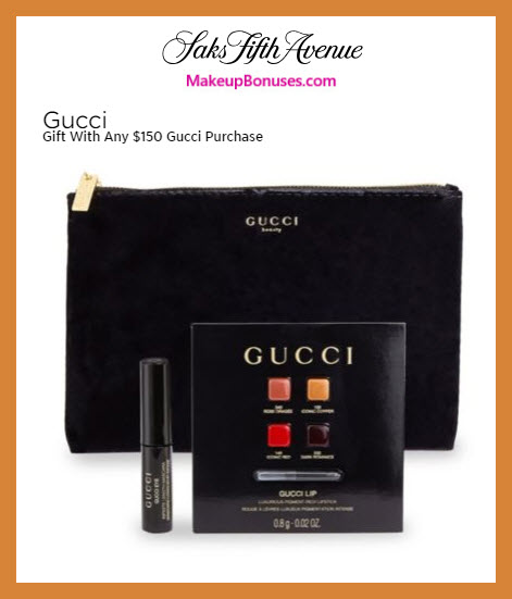 Receive a free 3-pc gift with $150 Gucci purchase #saks