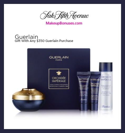 Receive a free 4-pc gift with $300 Guerlain purchase #saks