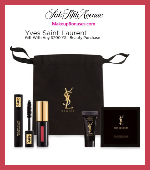 Receive a free 7-pc gift with $200 Yves Saint Laurent purchase #saks