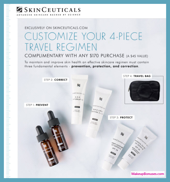 Receive a free 4-pc gift with $170 SkinCeuticals purchase #skinceuticals