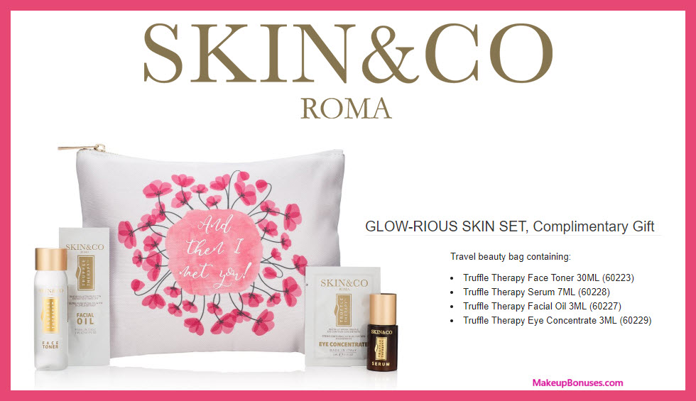 Receive a free 5-pc gift with $65 Skin and Co Roma purchase #SkinAndCo