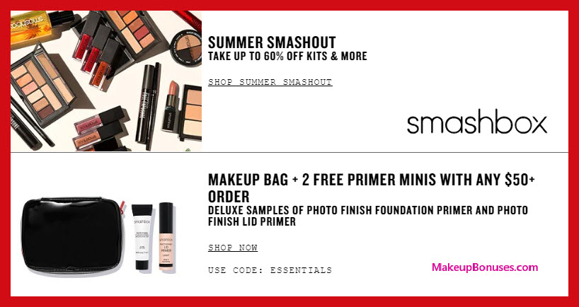 Receive a free 3-pc gift with $50 Smashbox purchase #smashbox