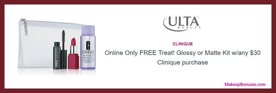 Receive your choice of 4-pc gift with $30 Clinique purchase