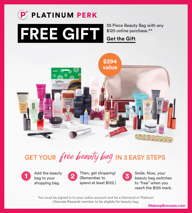Receive a free 35-pc gift with $125 (Platinum or Diamond members only) purchase #ultabeauty