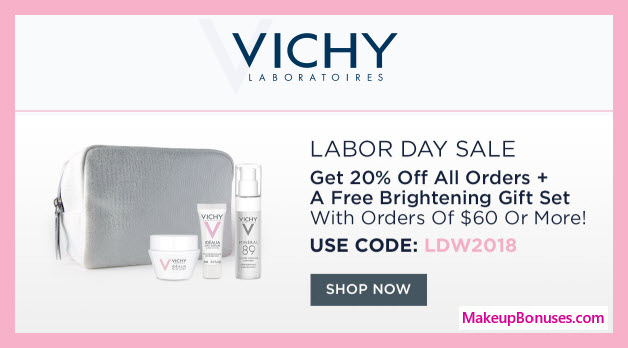Receive a free 4-pc gift with $60 Vichy purchase