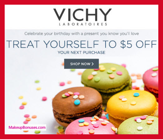 Vichy Birthday Gift - MakeupBonuses.com #Vichy