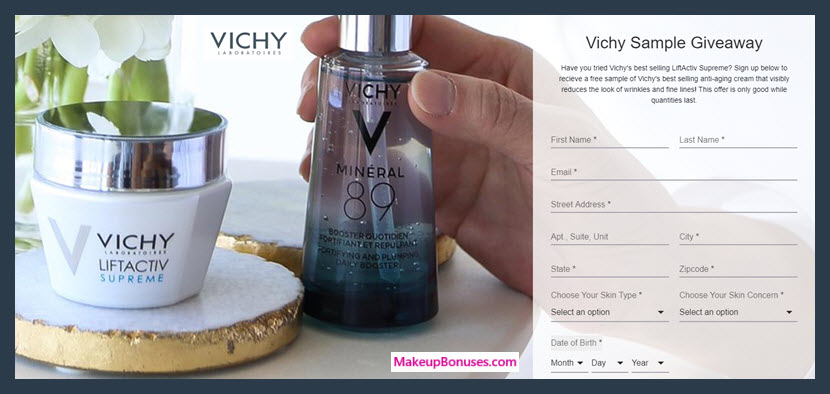 Vichy Free Sample - MakeupBonuses.com