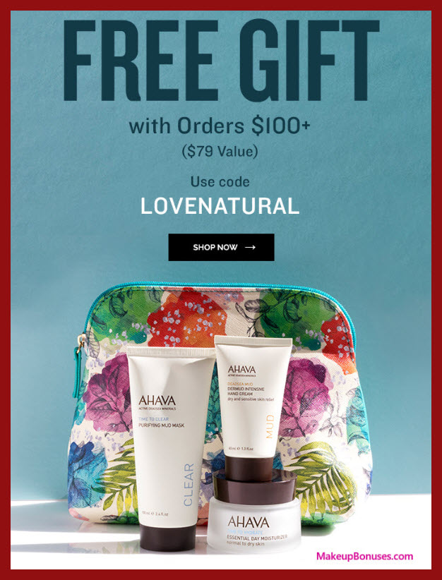 Receive a free 4-pc gift with $100 AHAVA purchase #ahava_us
