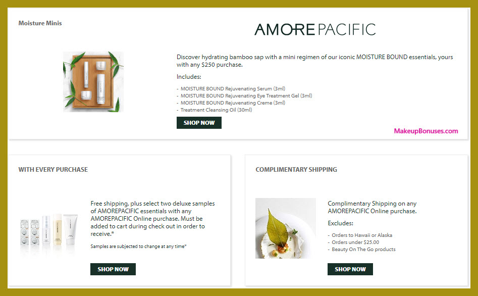 Receive a free 4-pc gift with $250 AMOREPACIFIC purchase #AMOREPACIFIC_US