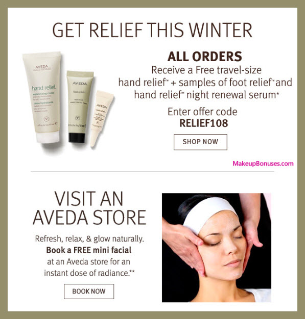 Receive a free 3-pc gift with purchase #aveda