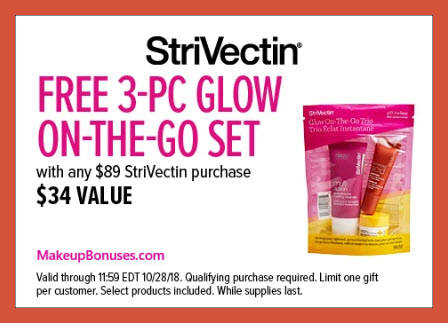Receive a free 3-pc gift with $89 StriVectin purchase #beautybrands