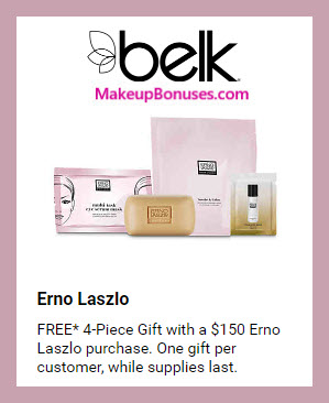 Receive a free 4-pc gift with $150 Erno Laszlo purchase #belk