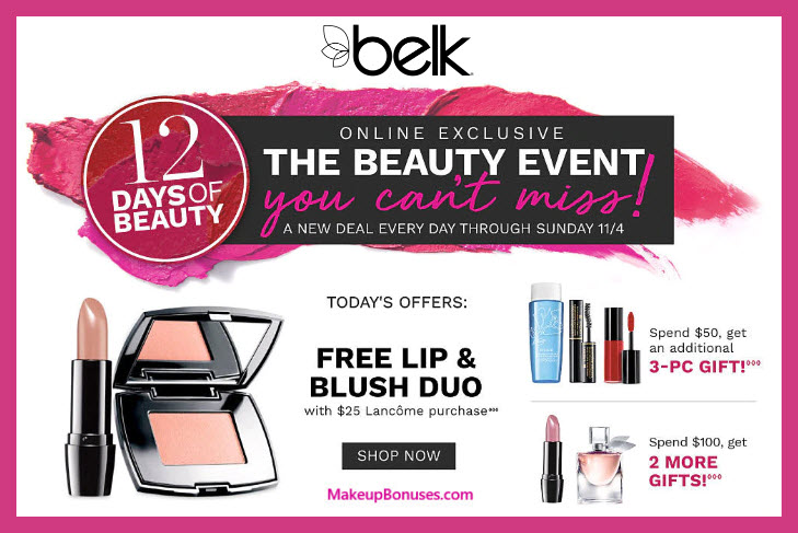 Receive a free 5-pc gift with $50 Lancôme purchase #belk
