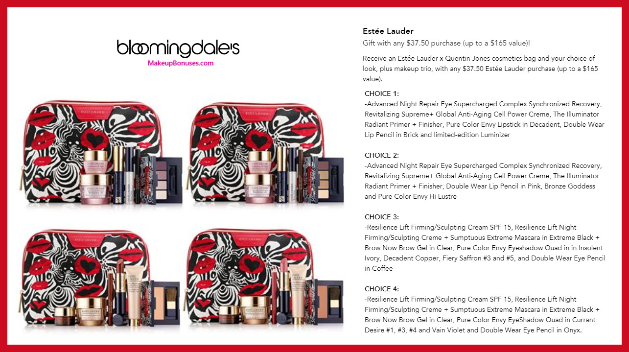 Receive your choice of 7-pc gift with $37.5 Estée Lauder purchase #bloomingdales