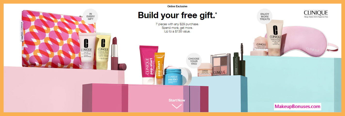 Receive a free 10-pc gift with $55 Clinique purchase #clinique