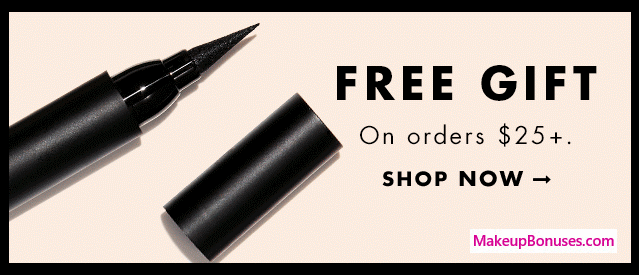 Receive a free 4-pc gift with $25 ELF Cosmetics purchase #elfcosmetics