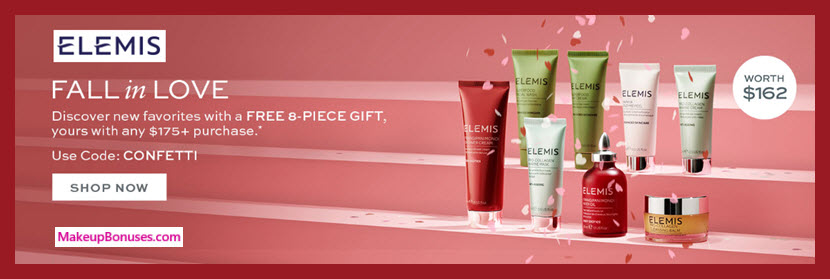 Receive a free 8-pc gift with $175 Elemis purchase #elemis