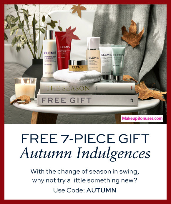 Receive a free 7-pc gift with $150 Elemis purchase #elemis