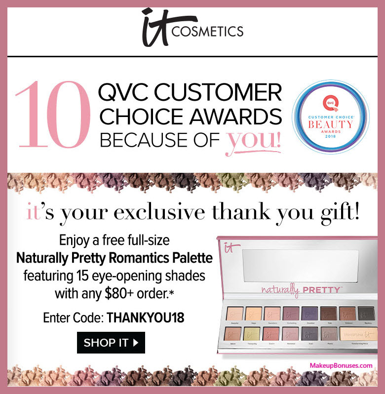 Receive a free 15-pc gift with $80 It Cosmetics purchase #itcosmetics