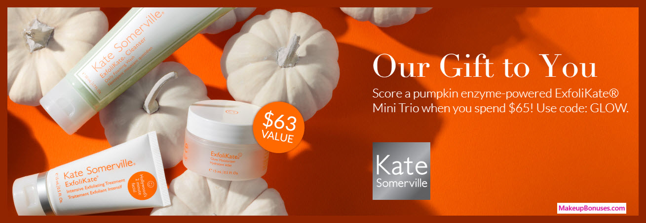 Receive a free 3-pc gift with $65 Kate Somerville purchase #katesomerville