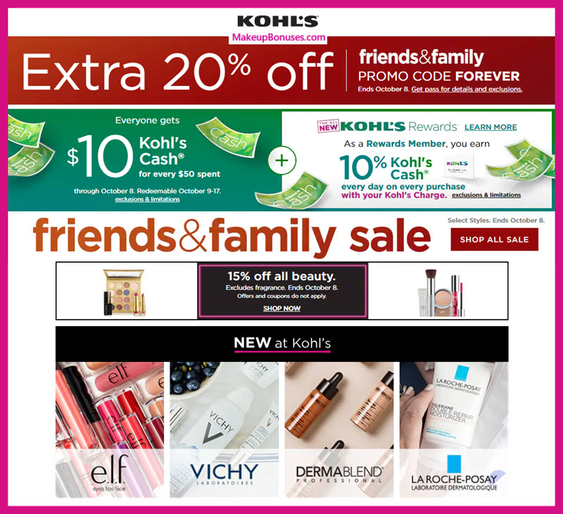 Kohl's Sale - MakeupBonuses.com
