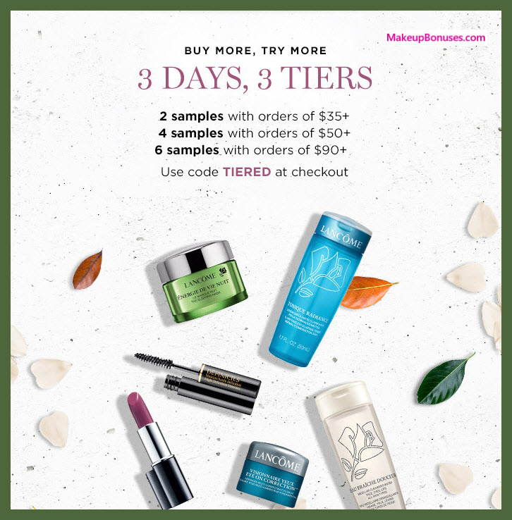 Receive a free 4-pc gift with $50 Lancôme purchase #lancomeUSA