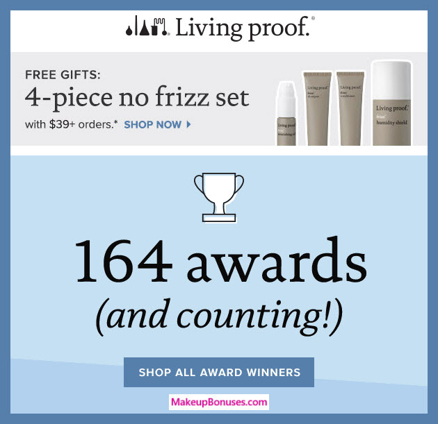 Receive a free 4-pc gift with $39 Living Proof purchase #LivingProofInc