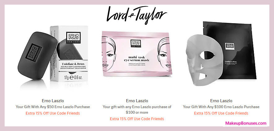 Receive a free 3-pc gift with $100 Erno Laszlo purchase #LordAndTaylor
