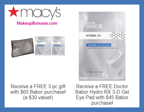 Receive a free 4-pc gift with $65 BABOR purchase #macys