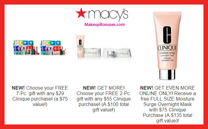 Receive a free 10-pc gift with $75 Clinique purchase #macys