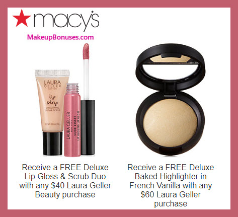 Receive a free 3-pc gift with $60 Laura Geller purchase #macys
