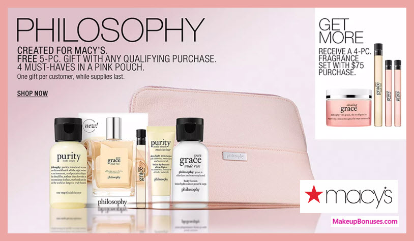 Receive a free 5-pc gift with $36 Philosophy purchase #macys