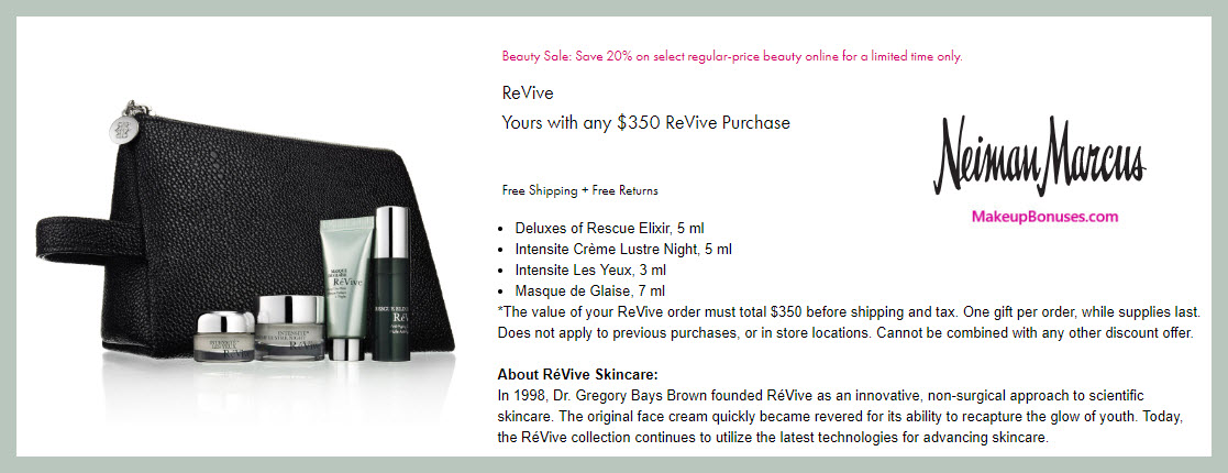 Receive a free 5-pc gift with $350 RéVive purchase #neimanmarcus