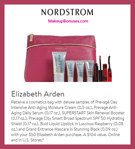 Receive a free 7-pc gift with $50 Elizabeth Arden purchase #nordstrom