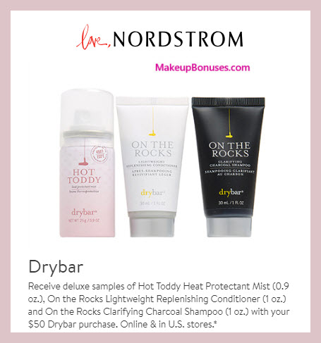 Receive a free 3-pc gift with $50 drybar purchase #nordstrom