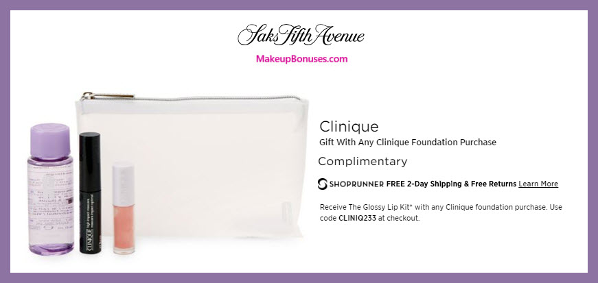 Receive a free 4-pc gift with Foundation purchase #saks