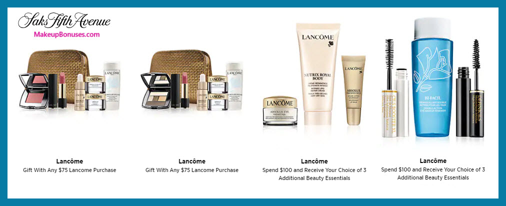 Receive your choice of 7-pc gift with $75 Lancôme purchase #saks