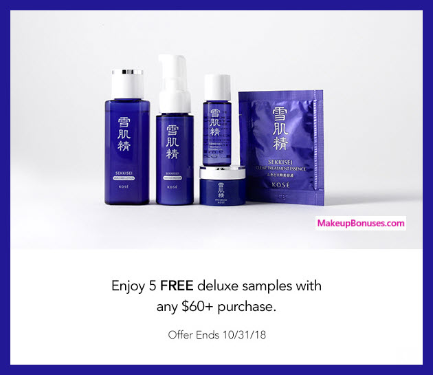 Receive a free 5-pc gift with $60 Sekkisei purchase #SAVETHEBLUEORG